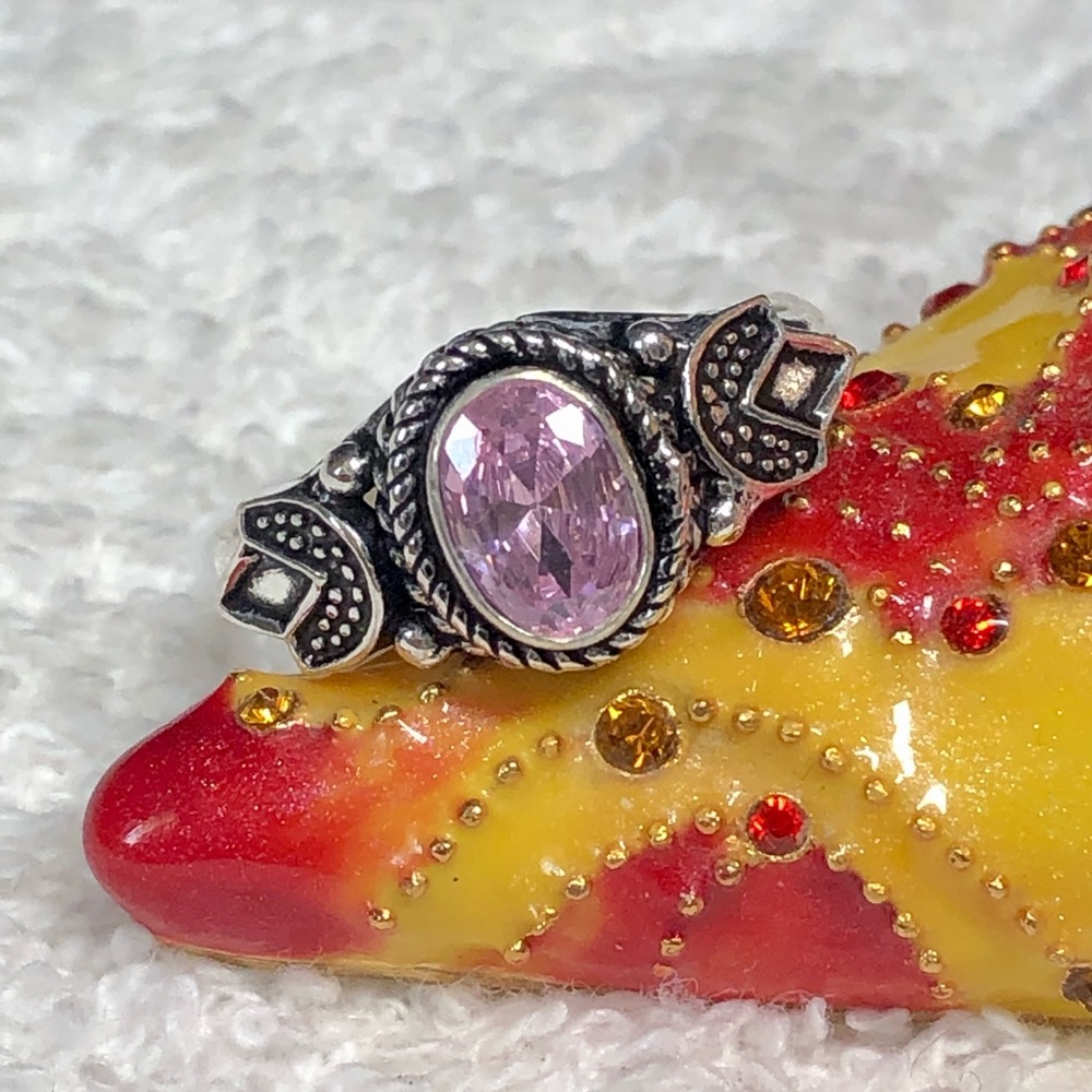💕💍Pink topaz ring size 7 - Picture 5 of 8